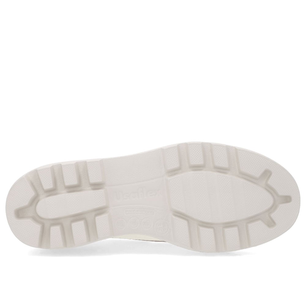 Loafer Off-White Salto Plataforma Couro Detalhe Corda Branco 5