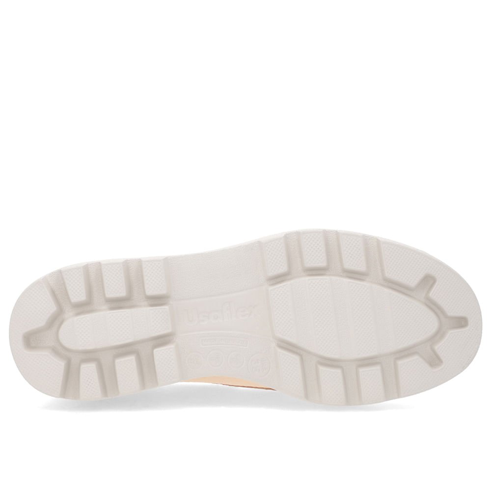 Loafer Laranja Salto Plataforma Couro Detalhe Corda Bege 5