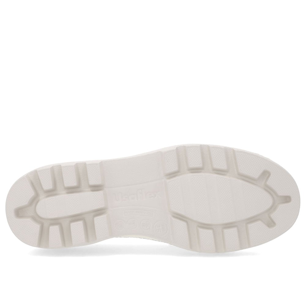Loafer Off-White Sola Tratorada Couro Branco 5
