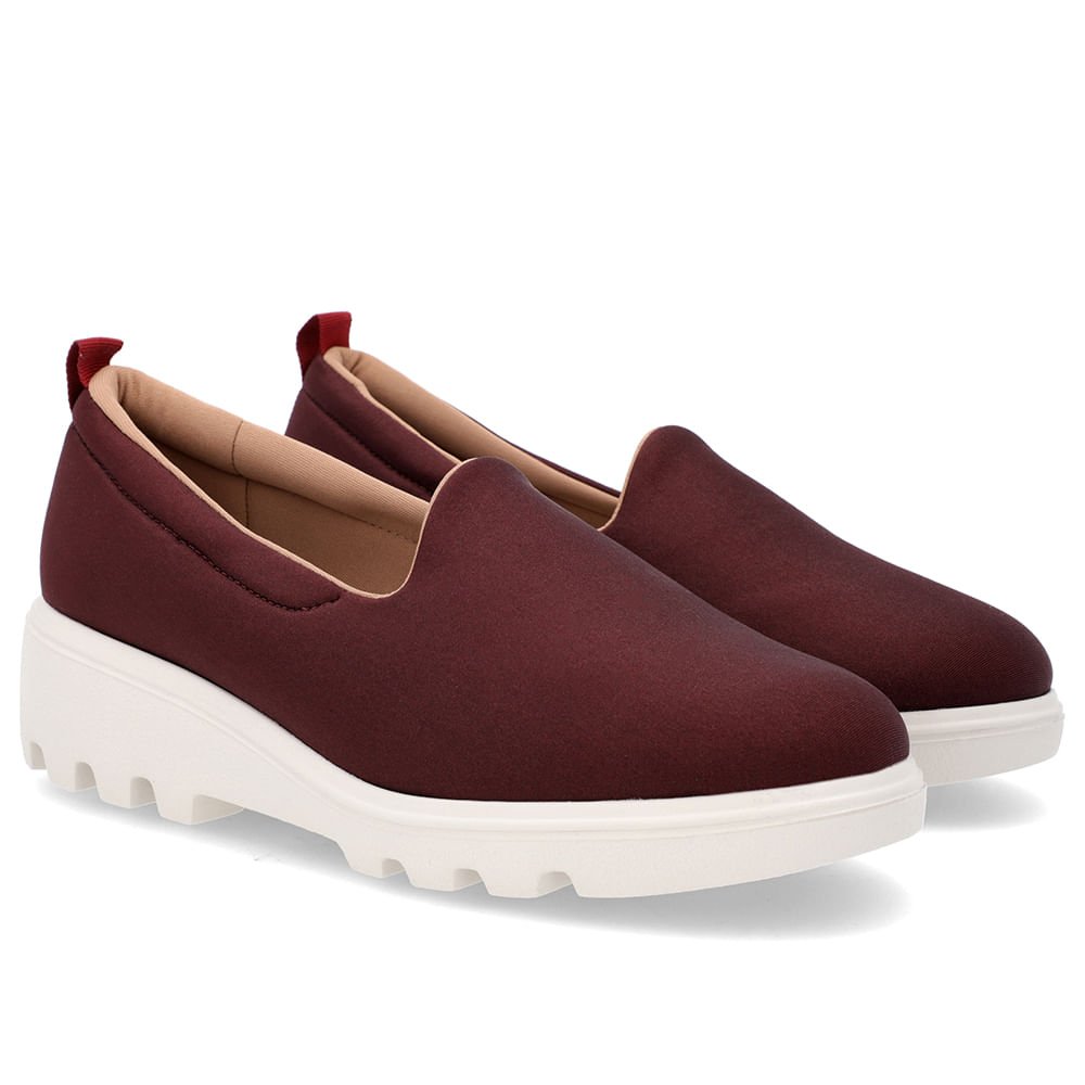 Loafer Roxo Sola Tratorada Elastano Marrom 2