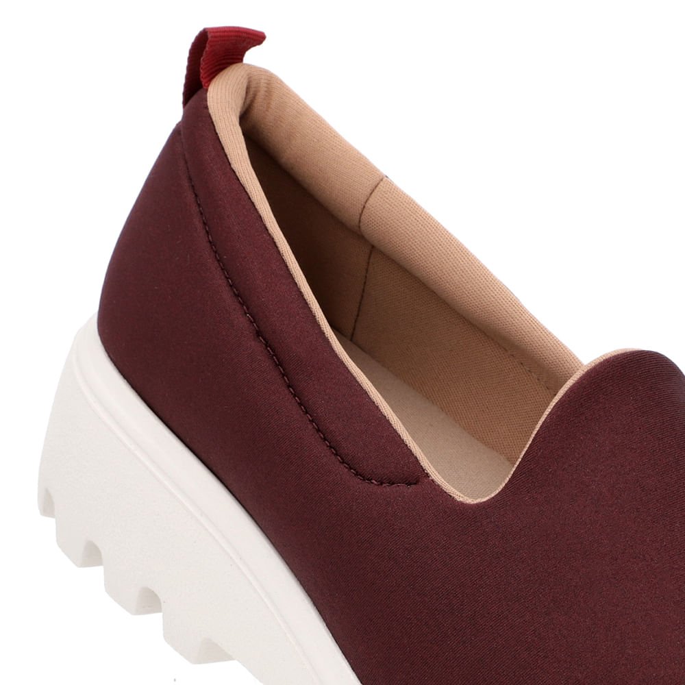 Loafer Roxo Sola Tratorada Elastano Marrom 4