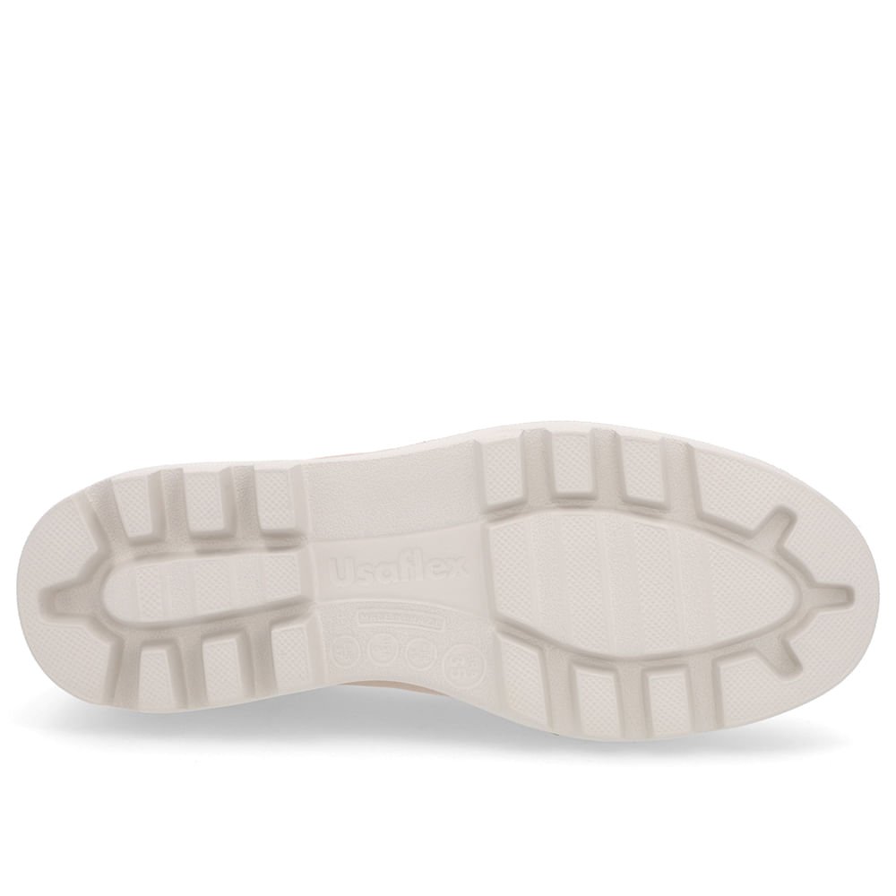 Loafer Bege Sola Tratorada Elastano Bege 5