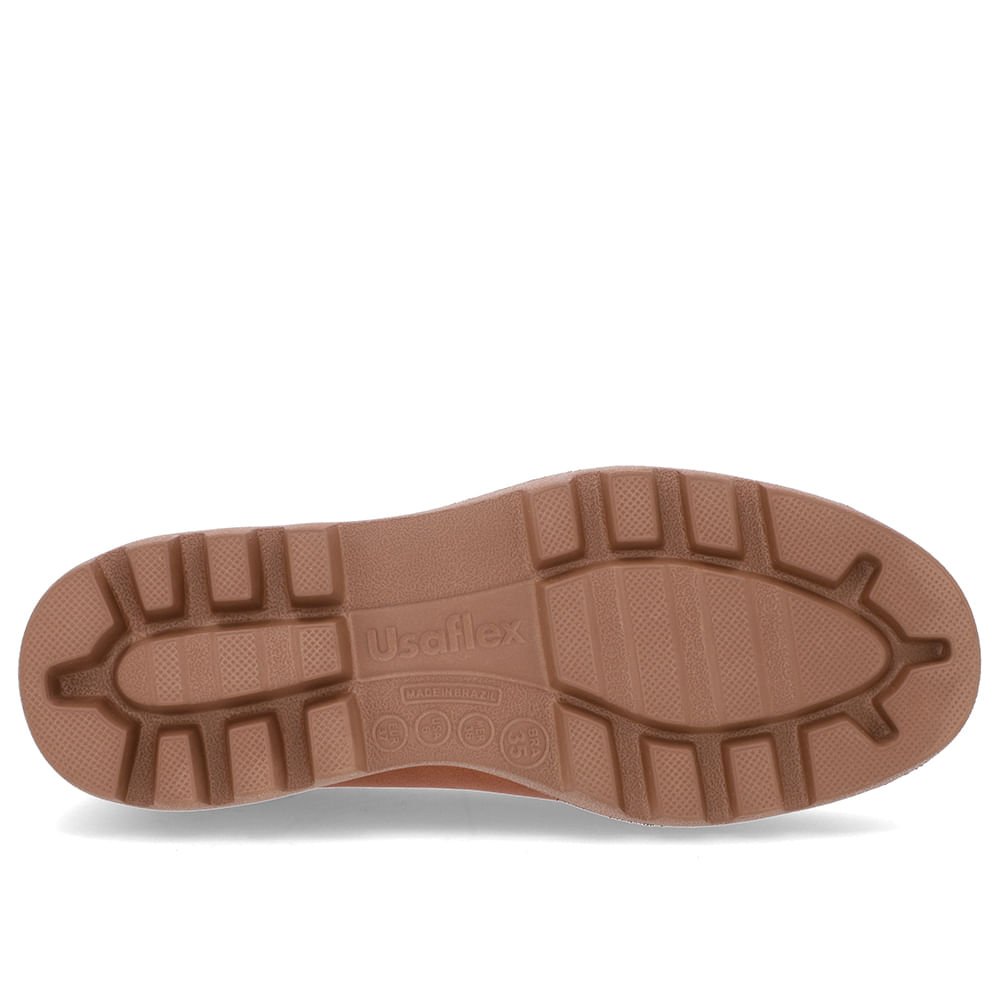 Loafer Marrom Sola Tratorada Elastano Marrom 5