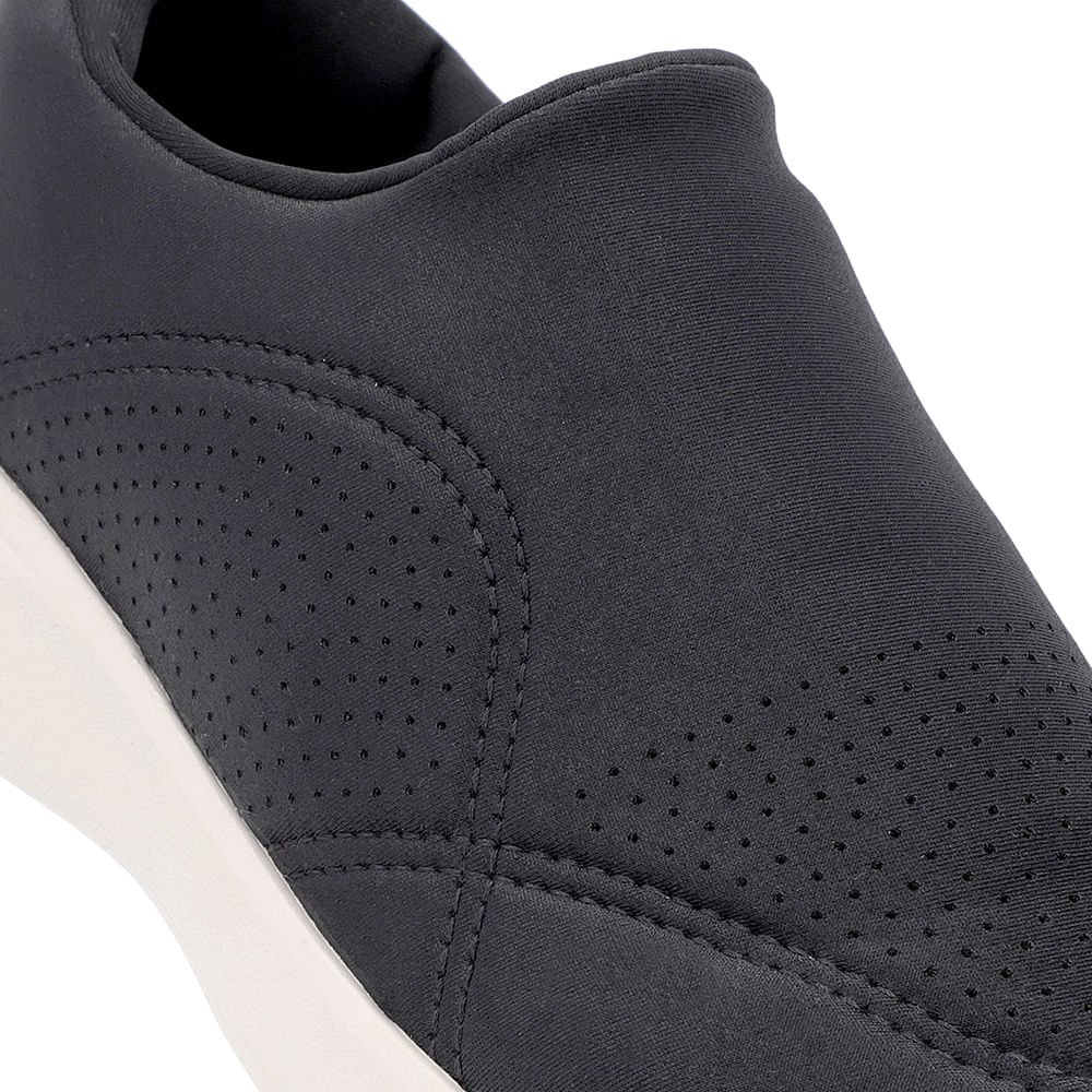 Tênis Casual Preto Claro Elastano Preto 4