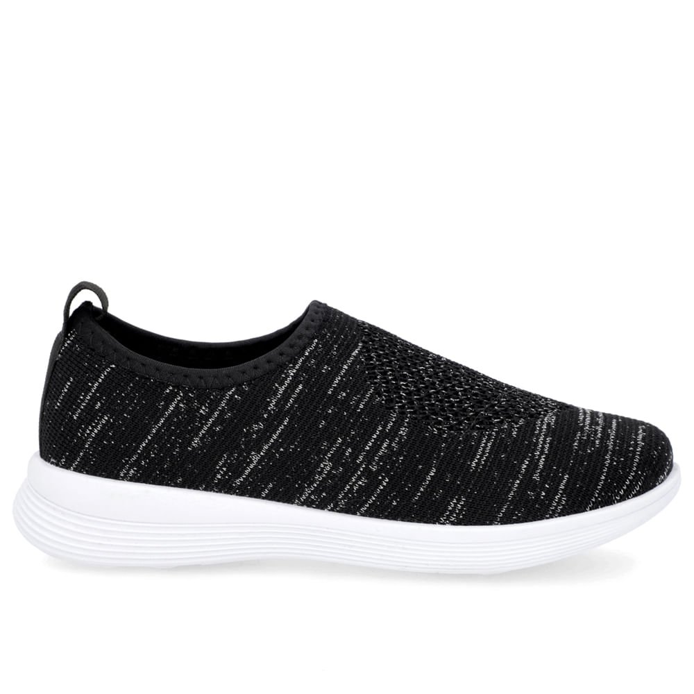Tênis Preto Mesclado Tricot