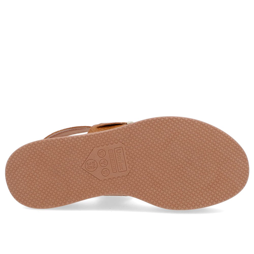 Sandália Salto Plataforma Couro Marrom Fivela Marrom 5