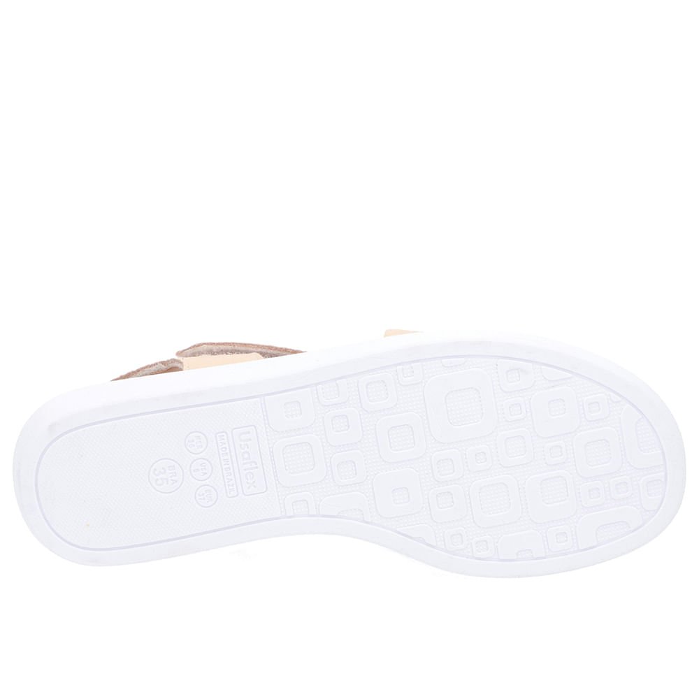 Sandália Ajuste Fecho-Flex Couro Laranja Laranja 5