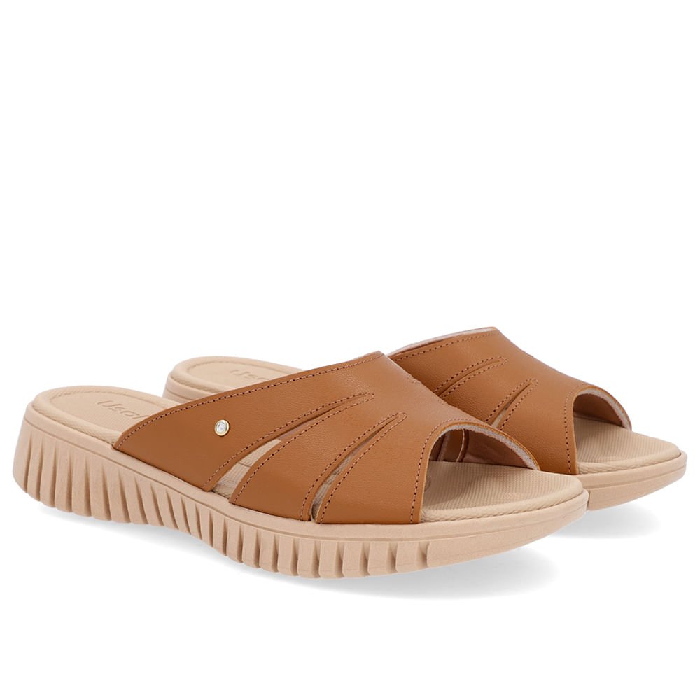 Tamanco Plataforma Couro Marrom Marrom 2