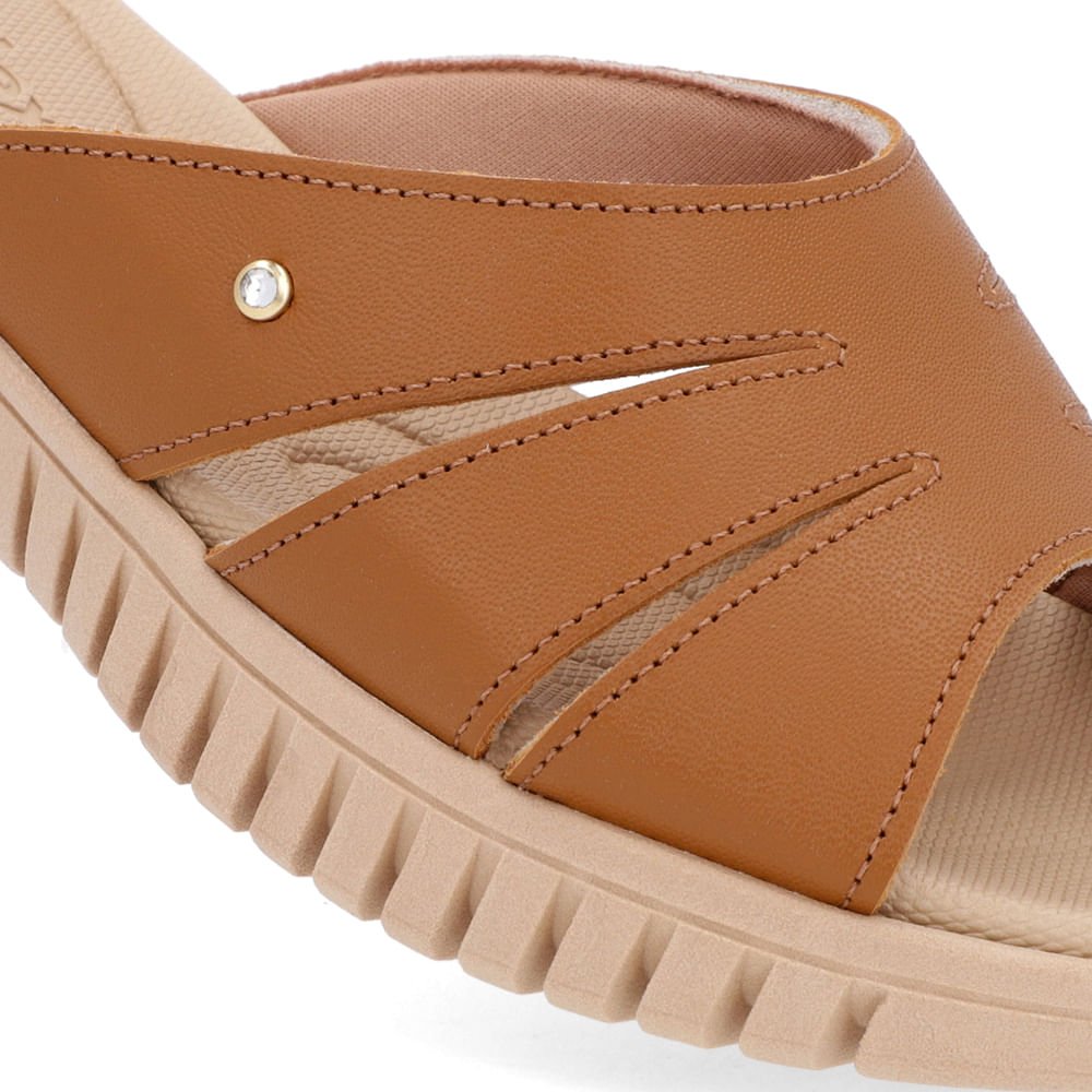 Tamanco Plataforma Couro Marrom Marrom 4