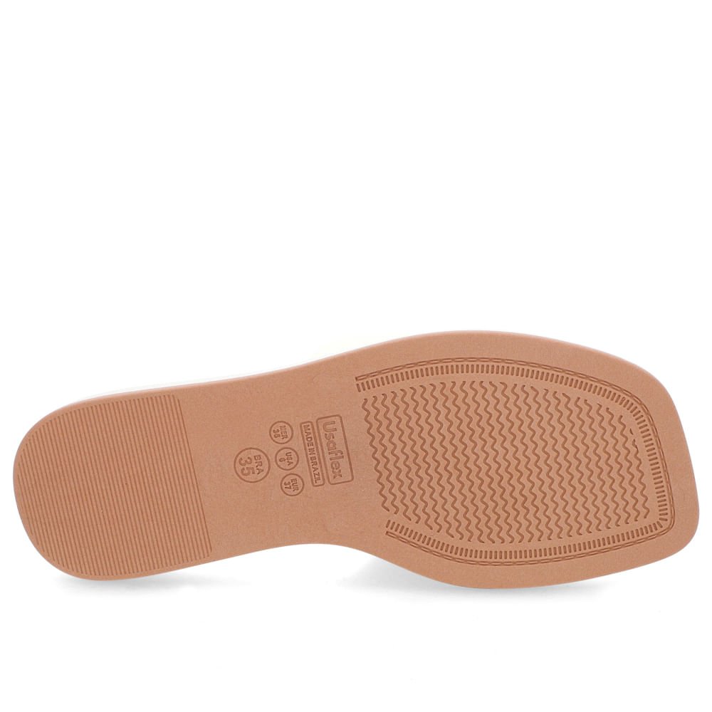 Slide Branco Baixo Couro Trama Branco 5