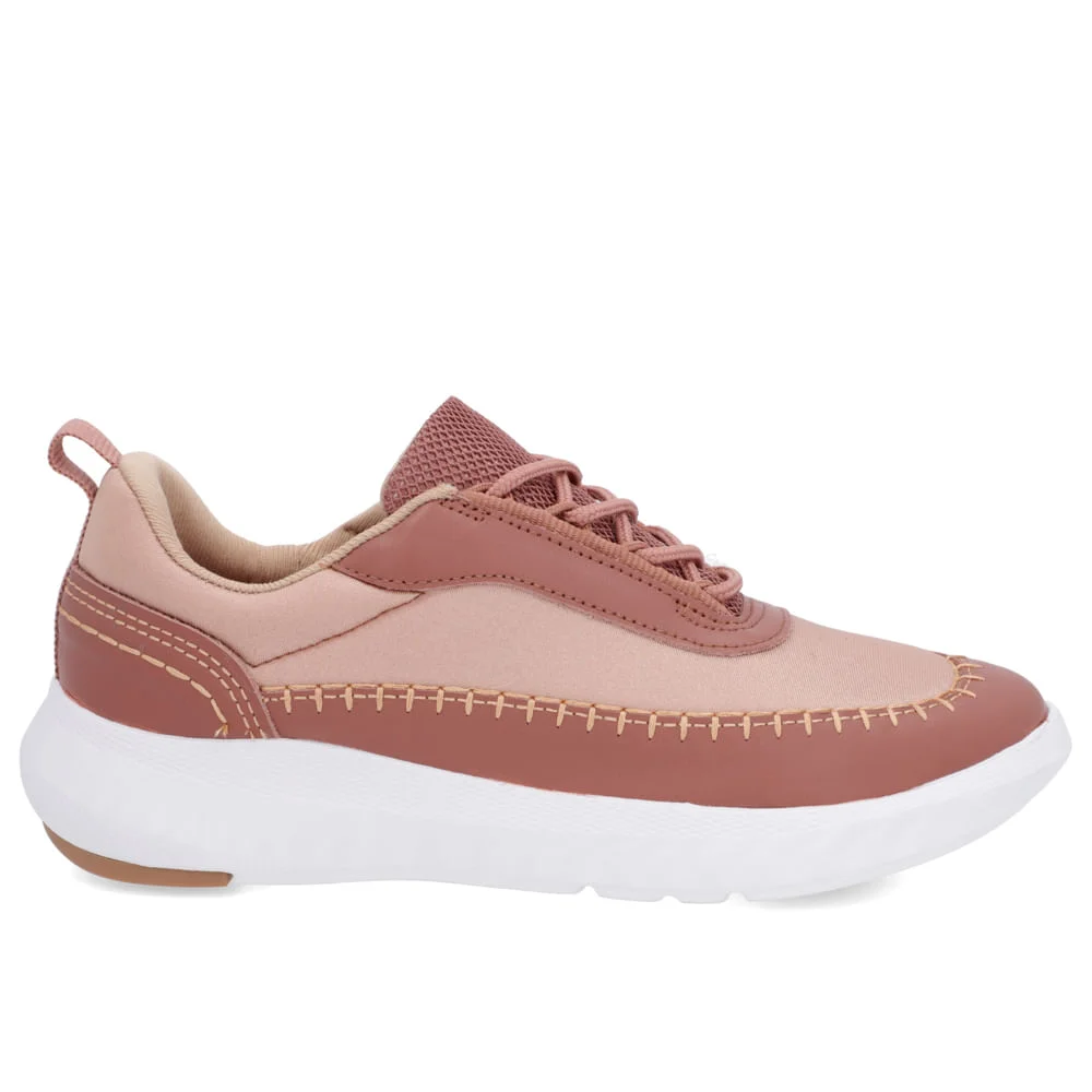 Tênis Rosa Elastano Detalhe Costura