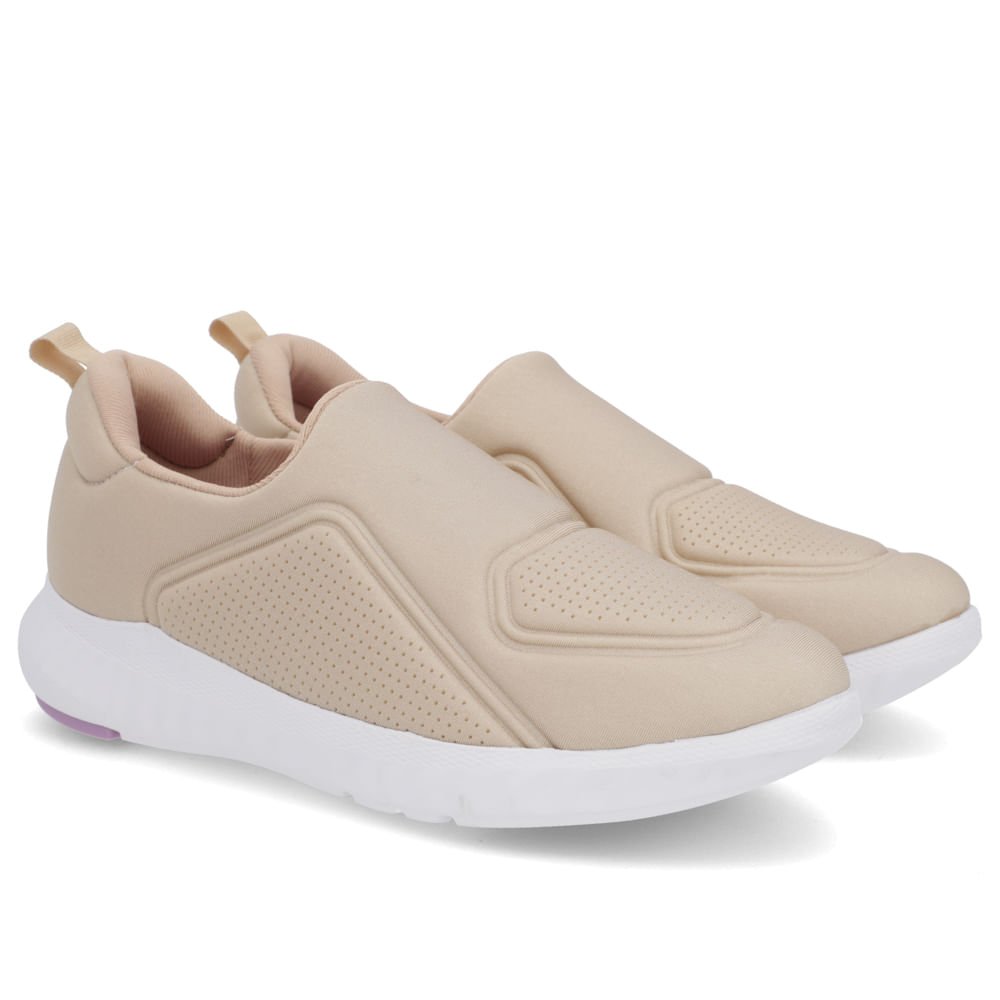 Tênis Bege Elastano Básico Bege 2