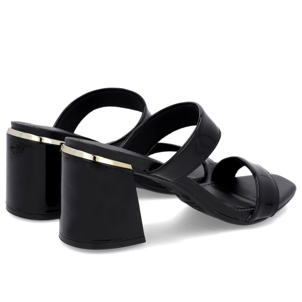 Tamanco Detalhe Salto Bloco Verniz Preto Preto 3