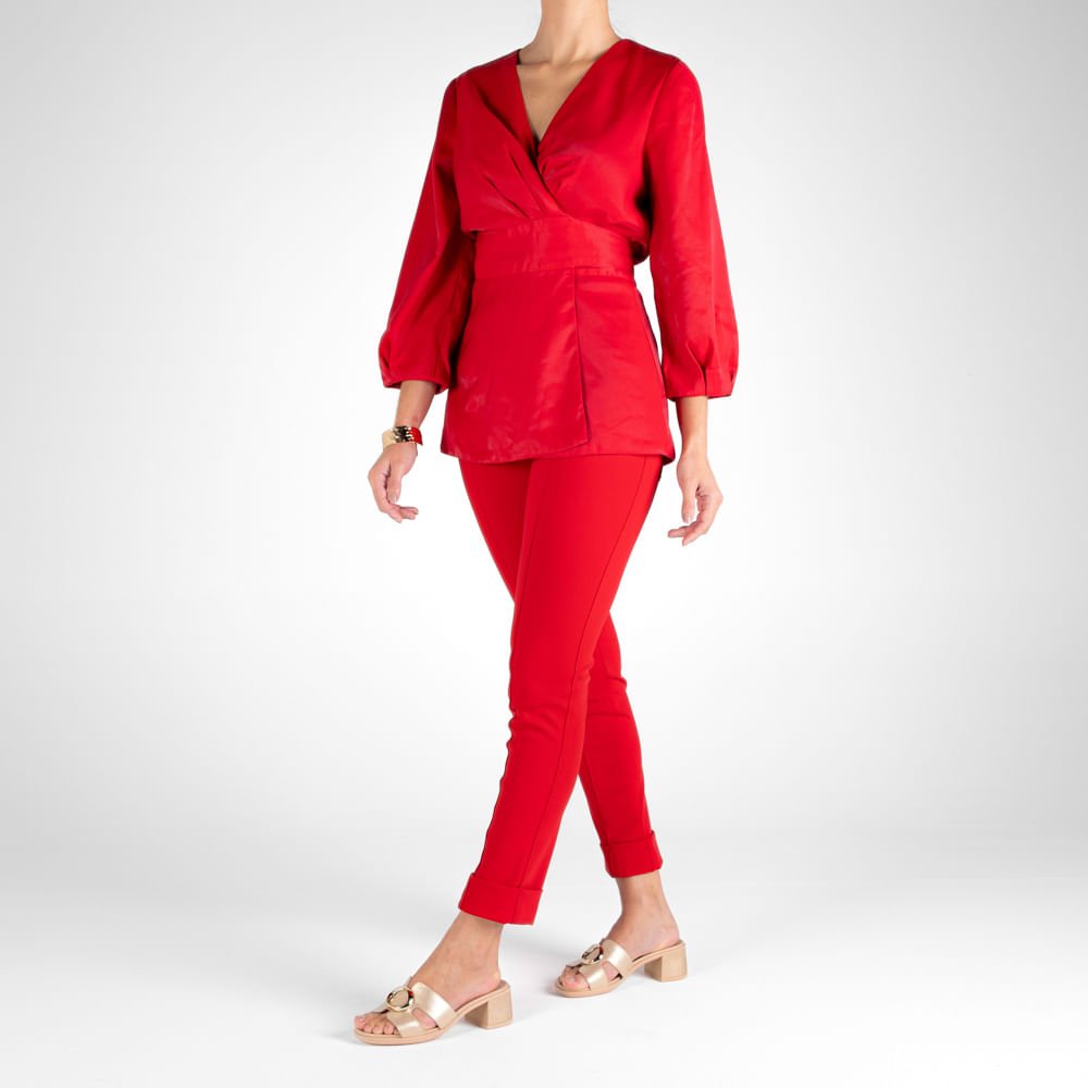 Tamanco Salto Médio Couro Dourado Enfeite Dourado 4