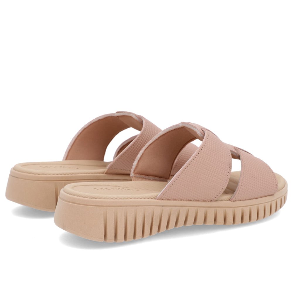 Tamanco Plataforma Couro Rosa Bico Redondo Rosa 3