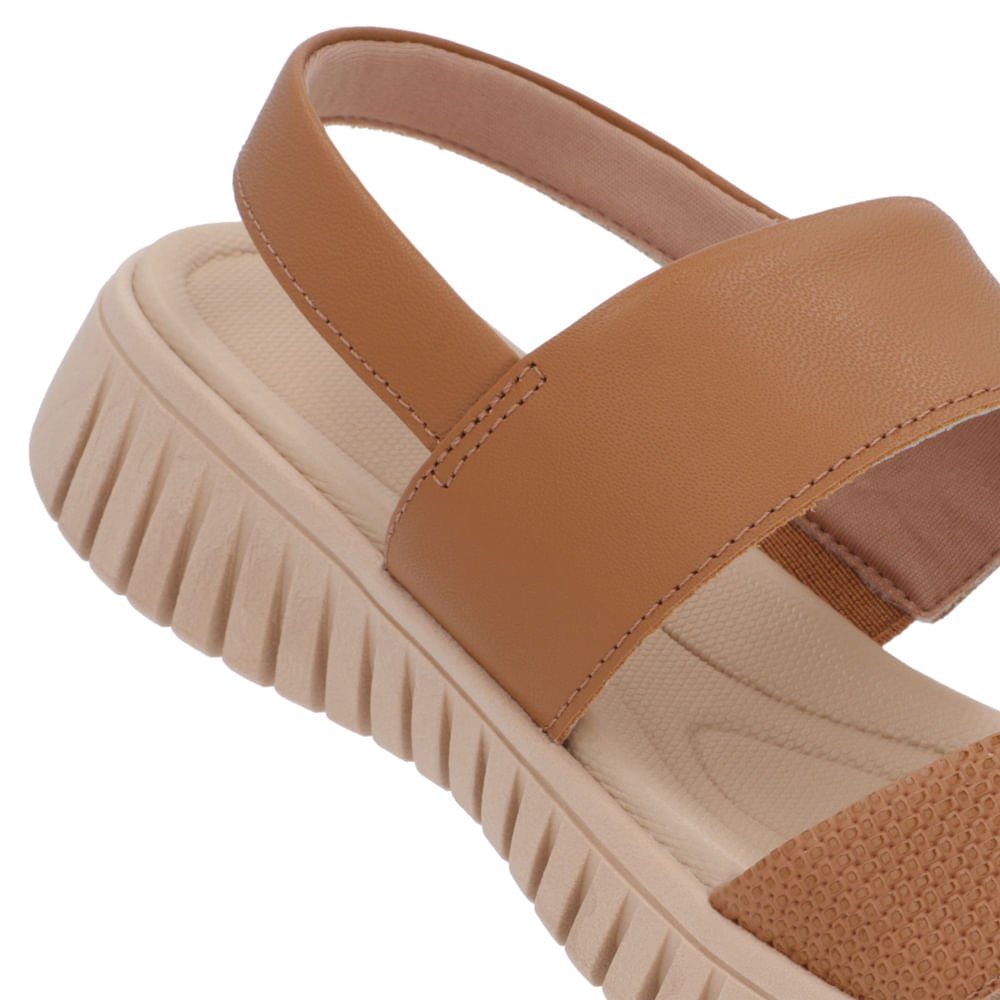 Sandália Plataforma Couro Marrom Marrom 4