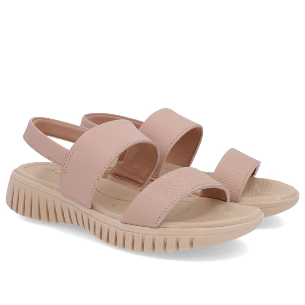 Sandália Plataforma Couro Rosa Rosa 2