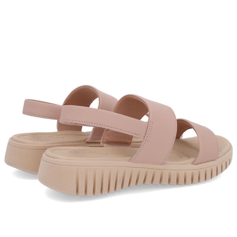 Sandália Plataforma Couro Rosa Rosa 3