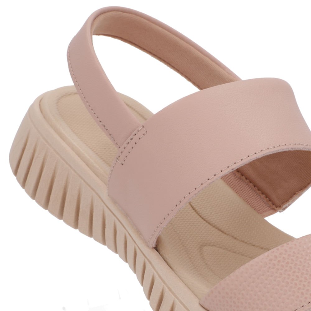 Sandália Plataforma Couro Rosa Rosa 4