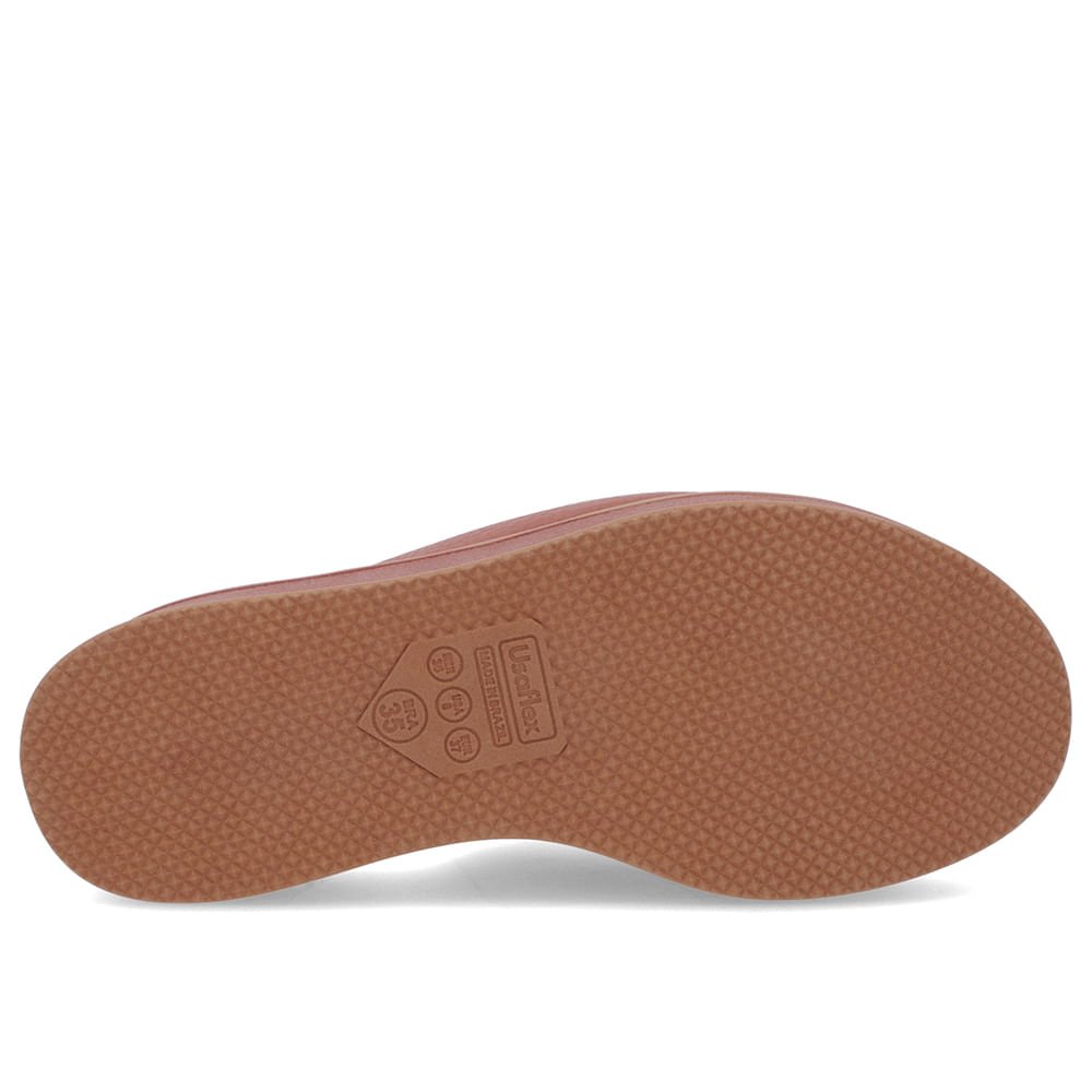 Tamanco Flatform Couro Rosa Marrom 5