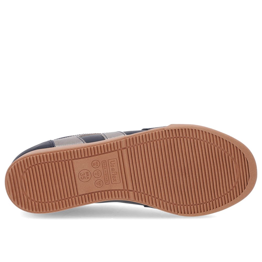 Tênis Retrô Azul Couro Preto 5