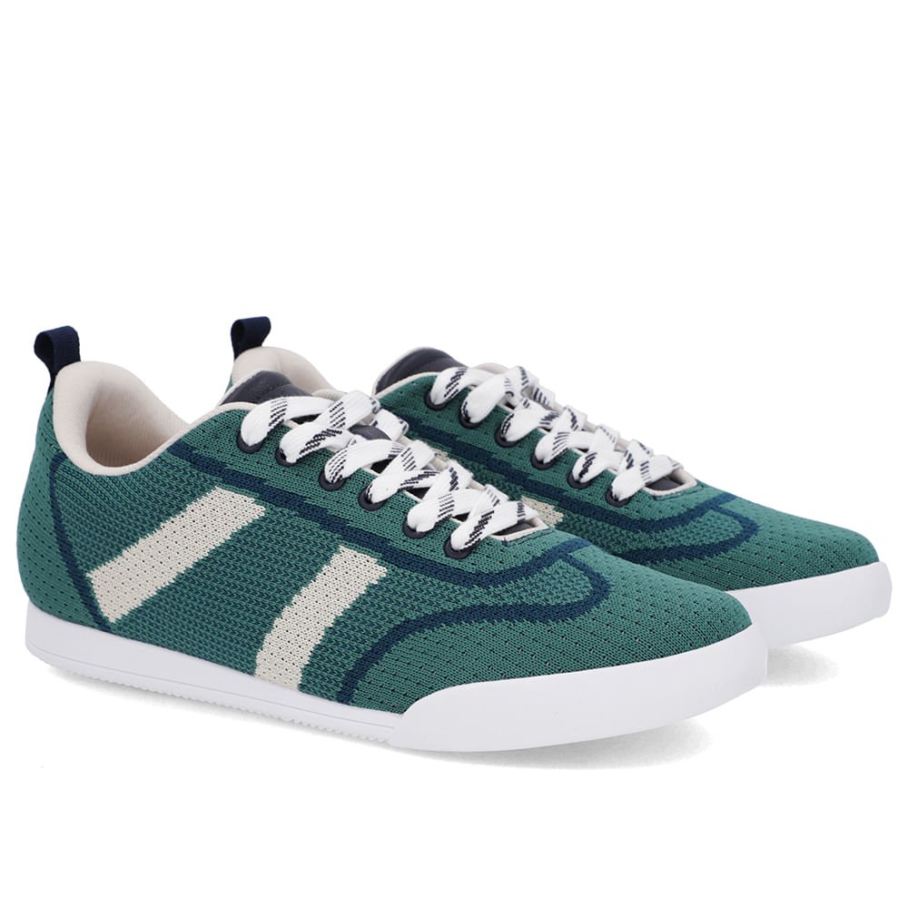 Tênis Cadarço Verde Tecido Verde 2