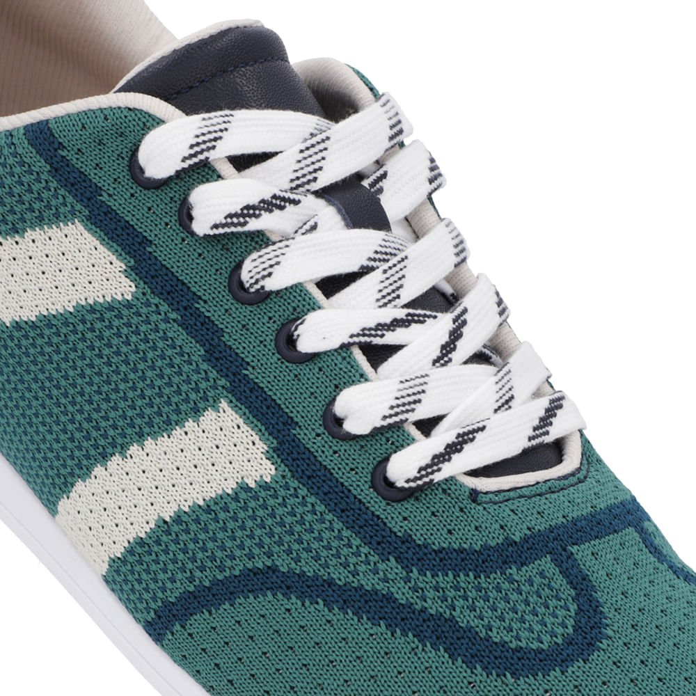 Tênis Cadarço Verde Tecido Verde 4