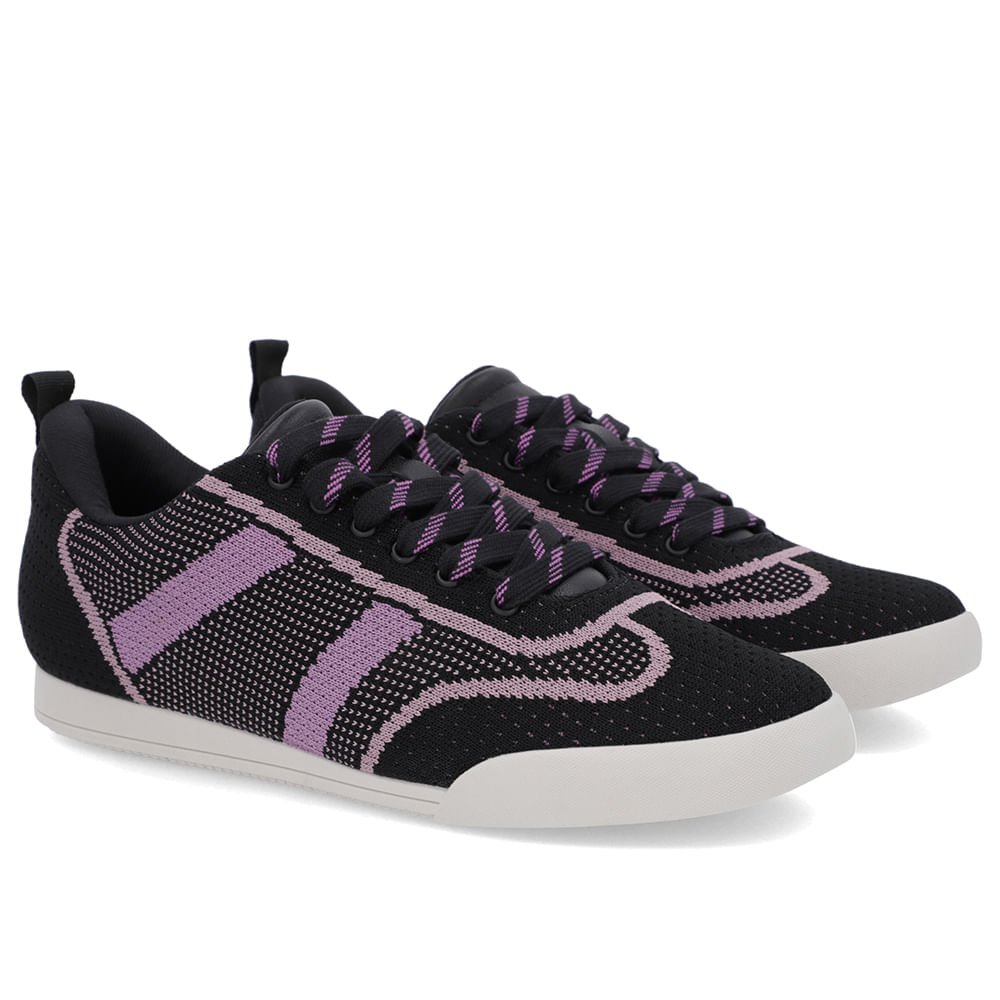 Tênis Cadarço Preto Tecido Preto 2