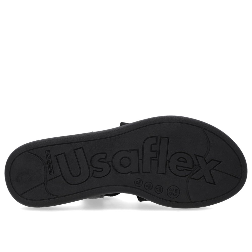 Sandália Salto Rasteiro Elástico Preta Preto 5