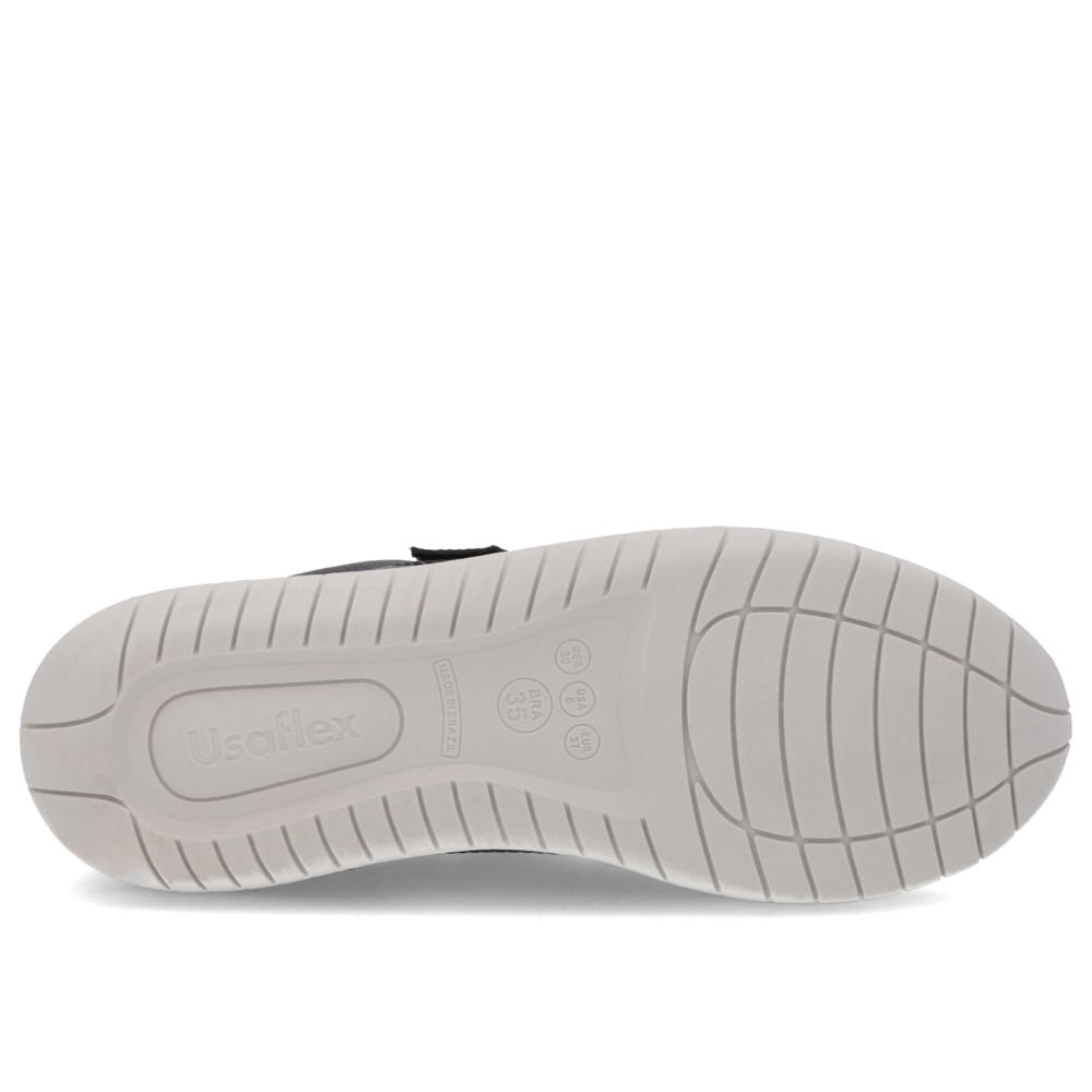 Tênis Fecho-Flex Preto Couro Preto 5