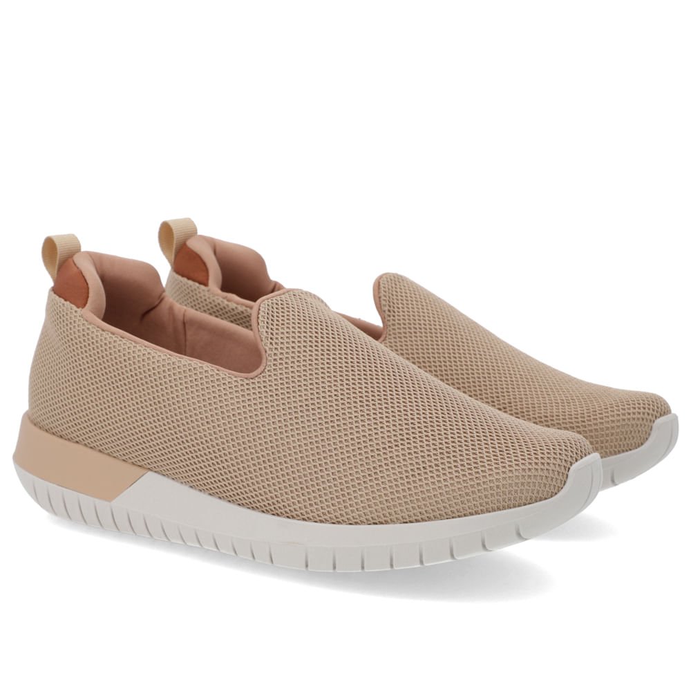 Tênis Slip On Bege Básico Bege 2