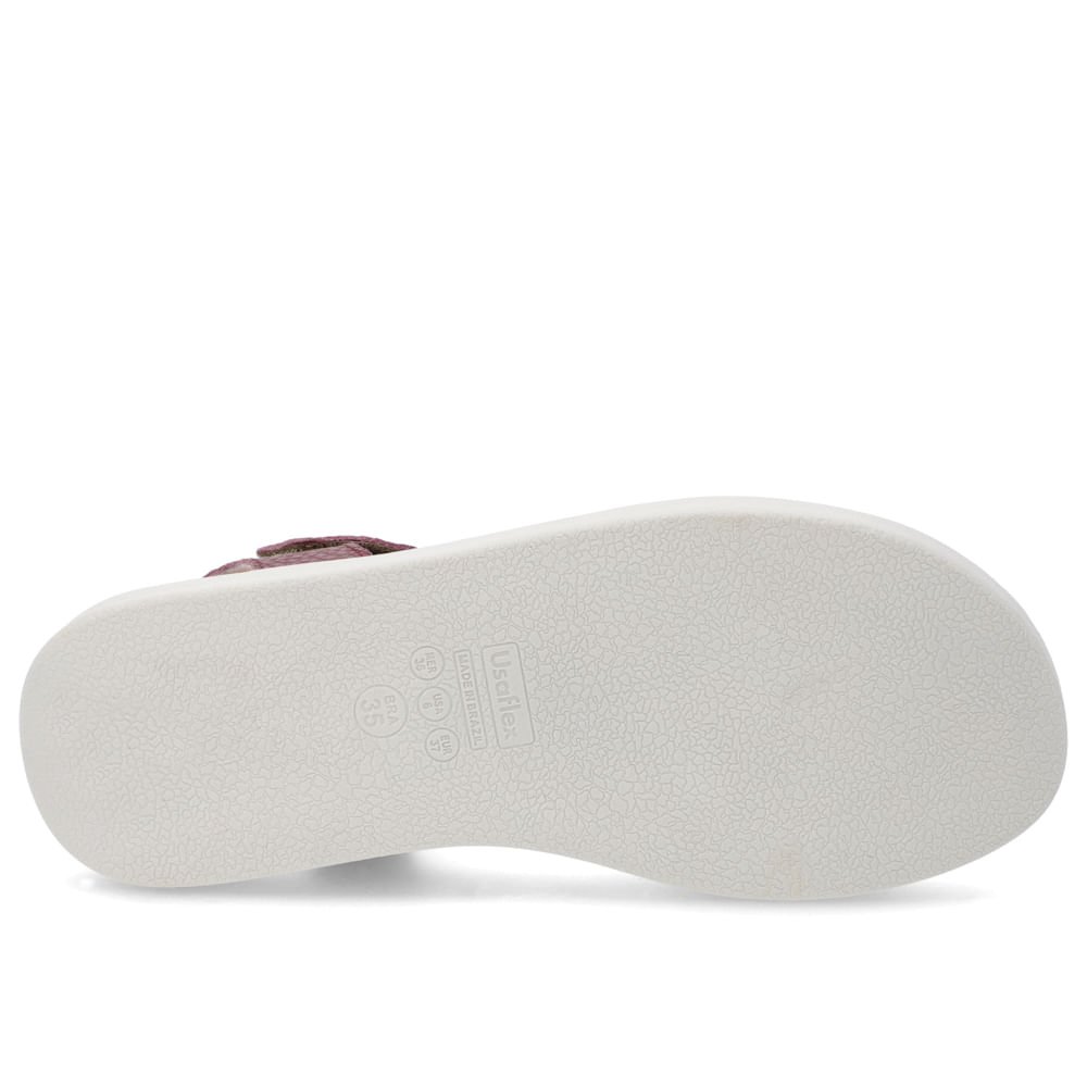 Sandália Plataforma Couro Vermelha Fecho-Flex Bordô 5