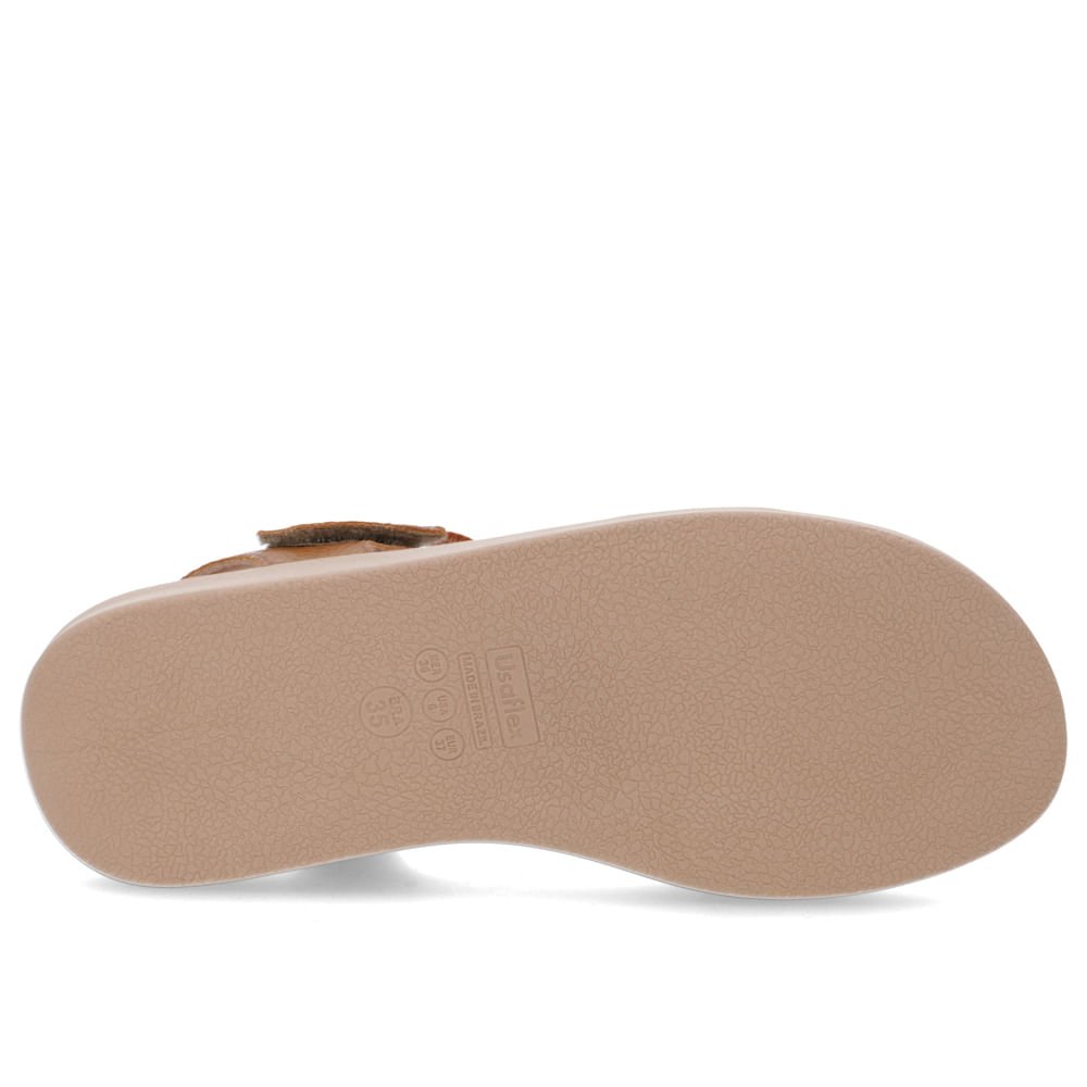 Sandália Plataforma Couro Marrom Fecho-Flex Marrom 5