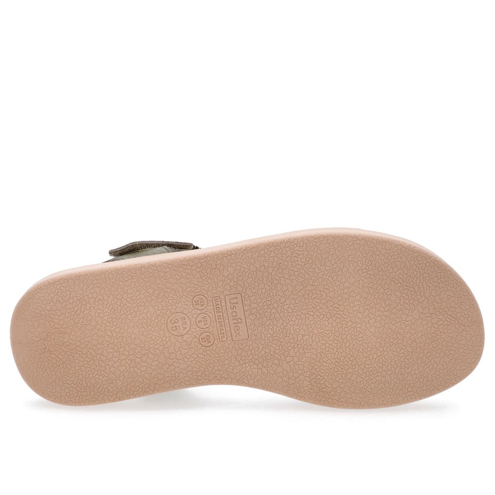 Sandália Plataforma Couro Verde Fecho-Flex Verde 5