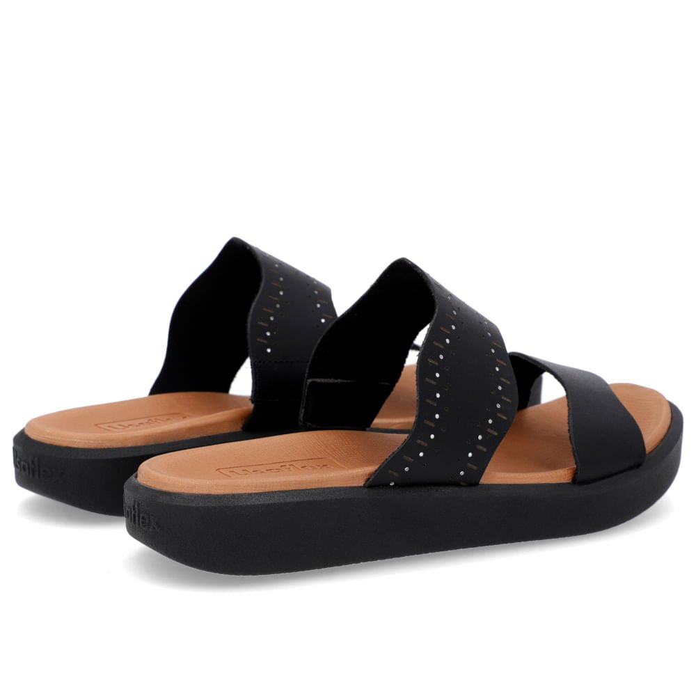 Tamanco Plataforma Couro Preto Preto 3