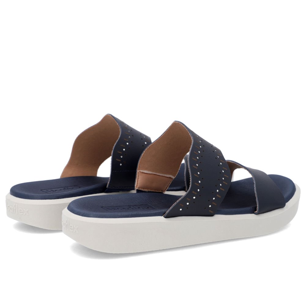 Tamanco Plataforma Couro Azul Azul 3