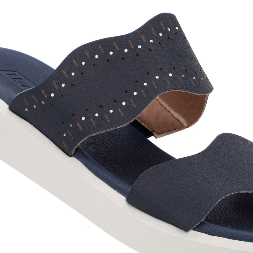 Tamanco Plataforma Couro Azul Azul 4