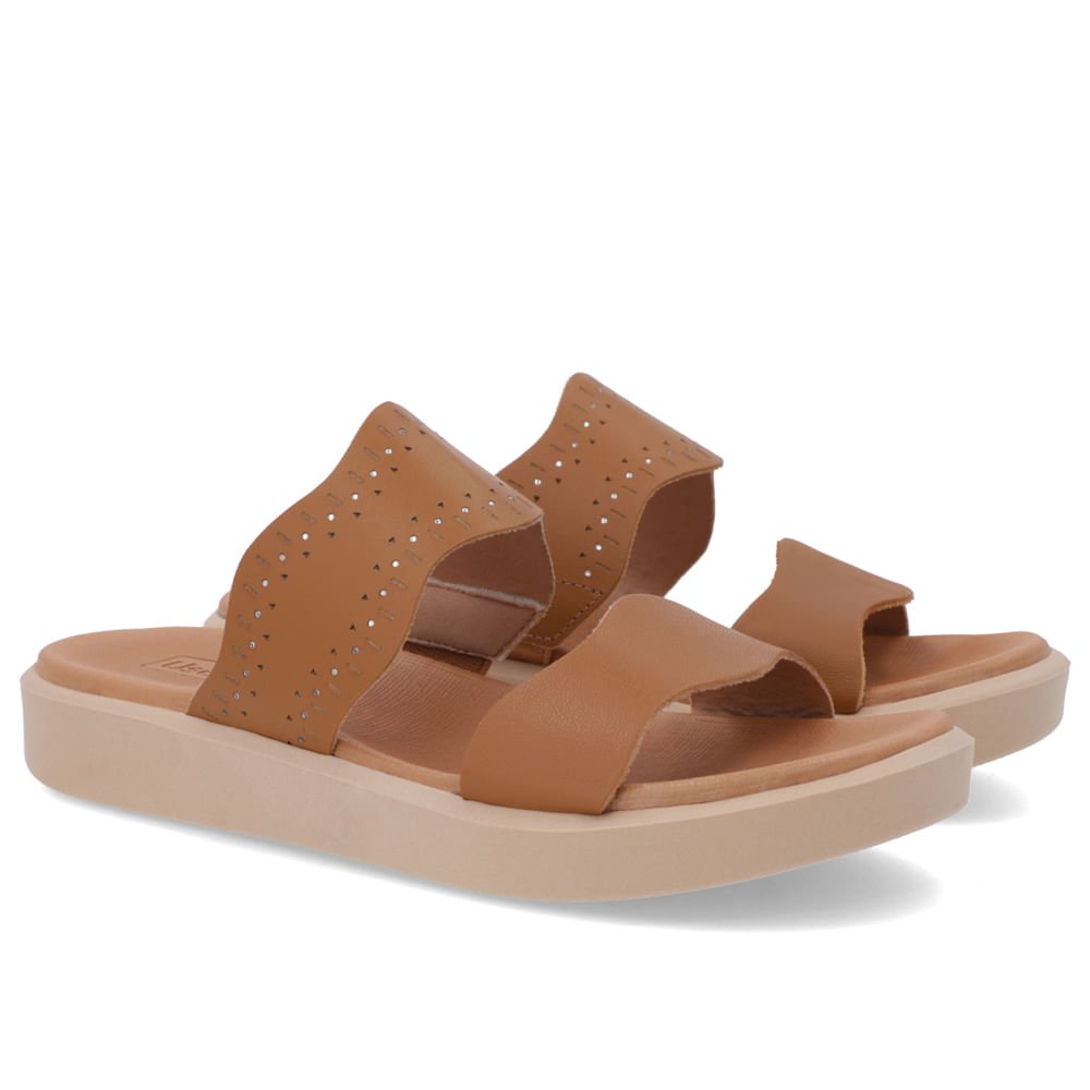 Tamanco Plataforma Couro Marrom Marrom 2