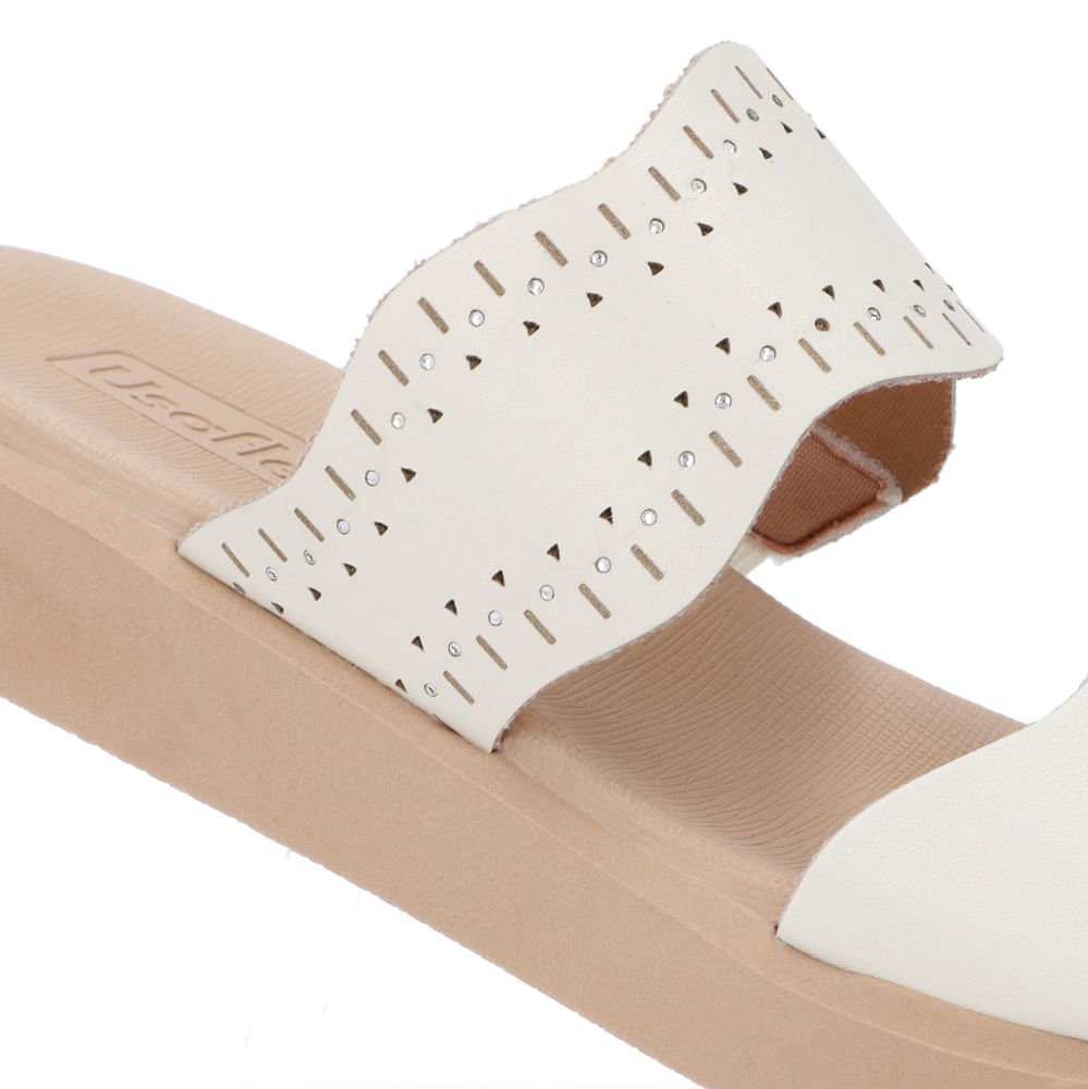 Tamanco Plataforma Couro Branco Branco 4