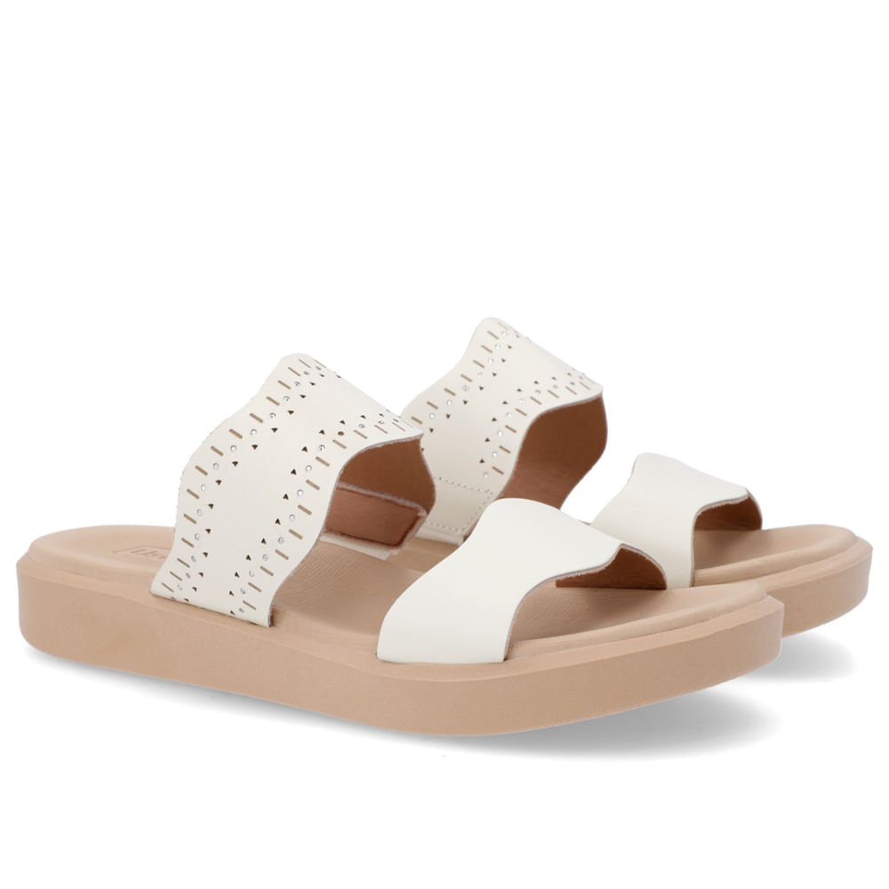 Tamanco Plataforma Couro Branco Branco 2