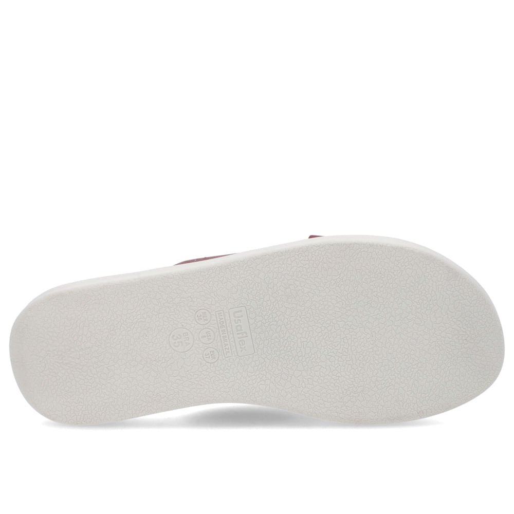 Tamanco Plataforma Tira Cruzada Couro Vermelho Bordô 5