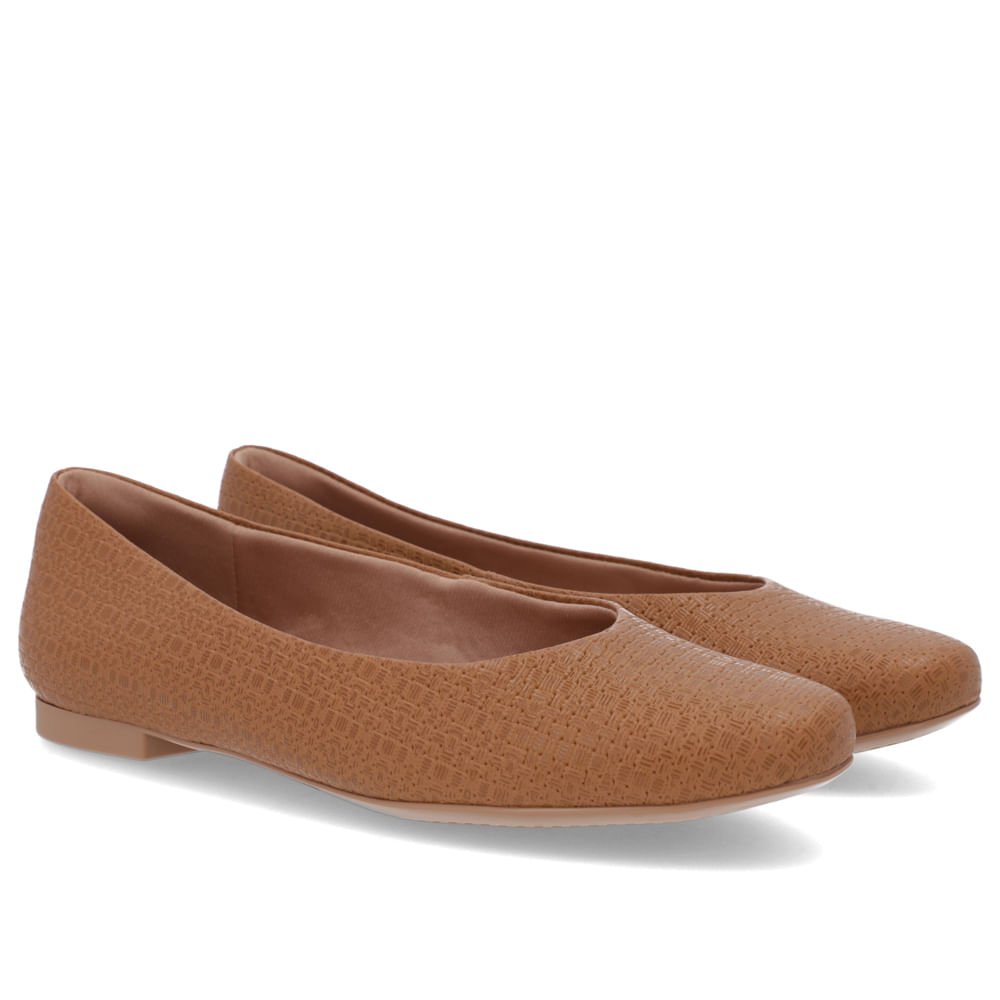 Sapatilha Couro Tramada Marrom Bico Redondo Marrom 2