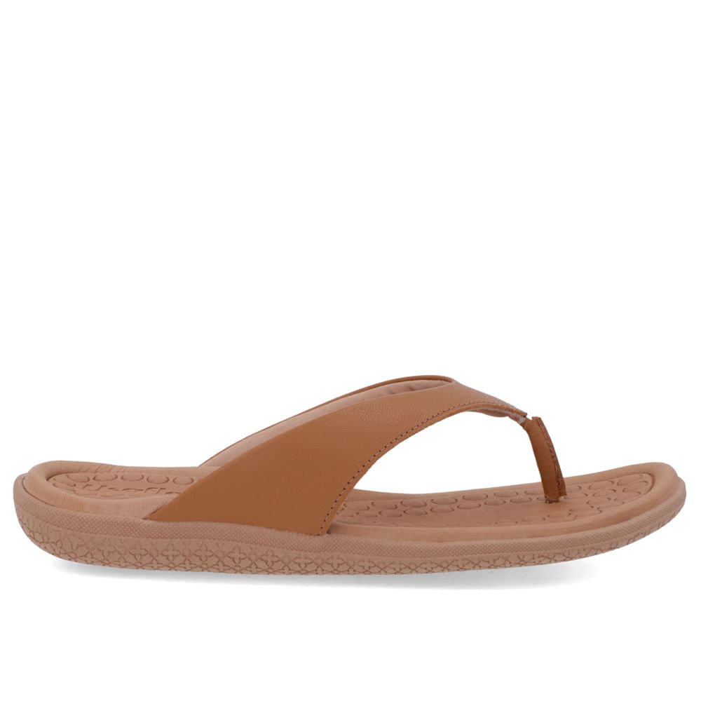 Chinelo Básico Couro Marrom Liso