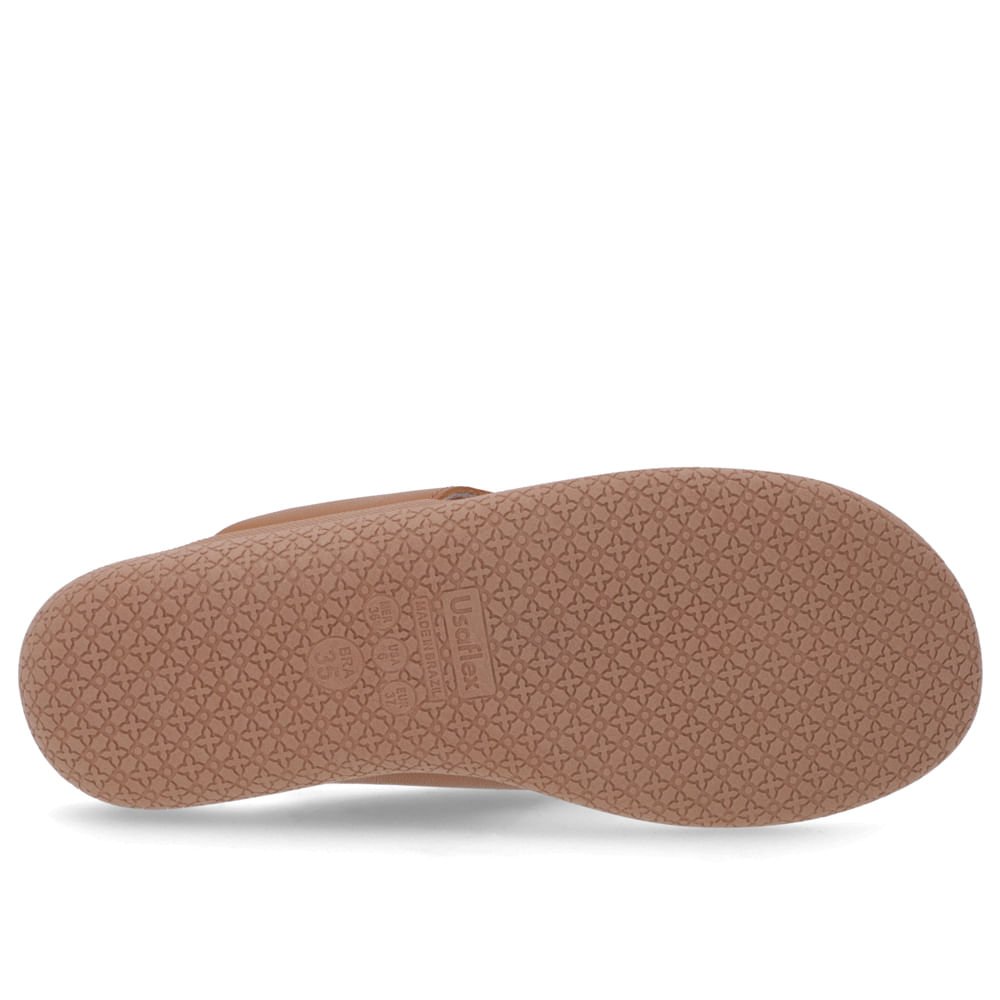 Chinelo Básico Couro Marrom Liso Marrom 5