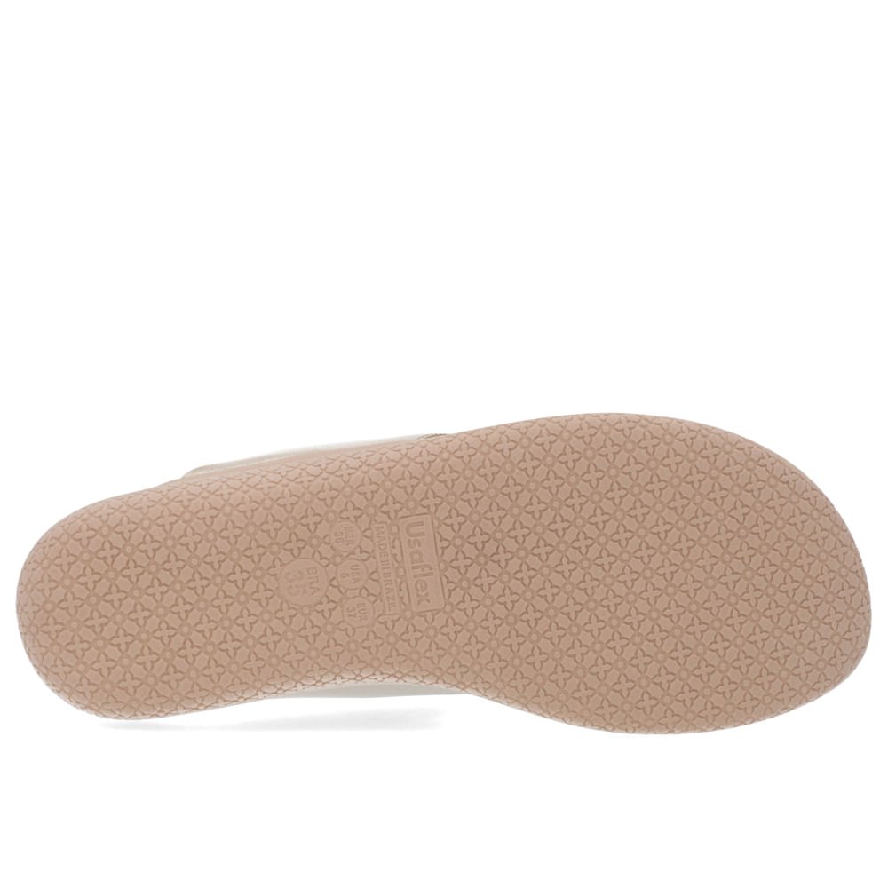 Chinelo Básico Couro Dourado Liso Dourado 5