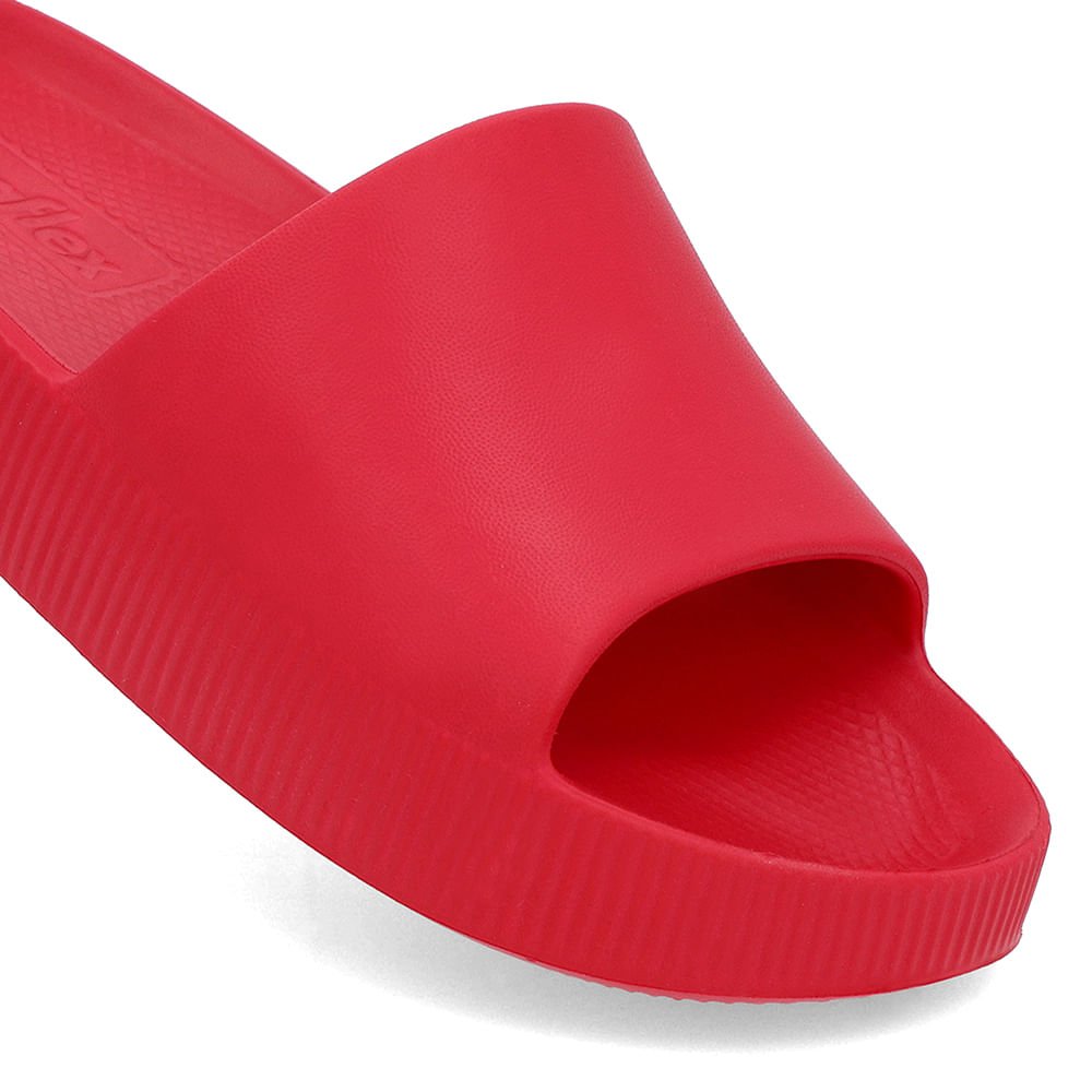 Chinelo Slide Vermelho Poofy Salto Plataforma Eva Vermelho 4