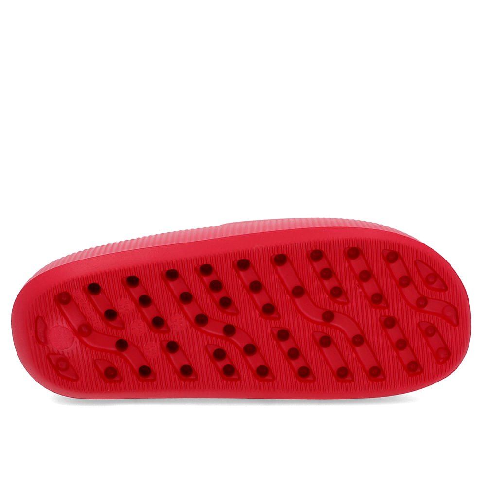 Chinelo Slide Vermelho Poofy Salto Plataforma Eva Vermelho 5