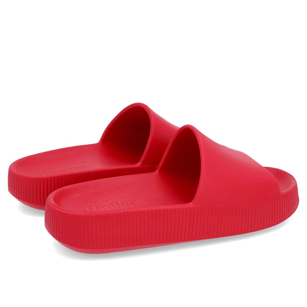 Chinelo Slide Vermelho Poofy Salto Plataforma Eva Vermelho 3