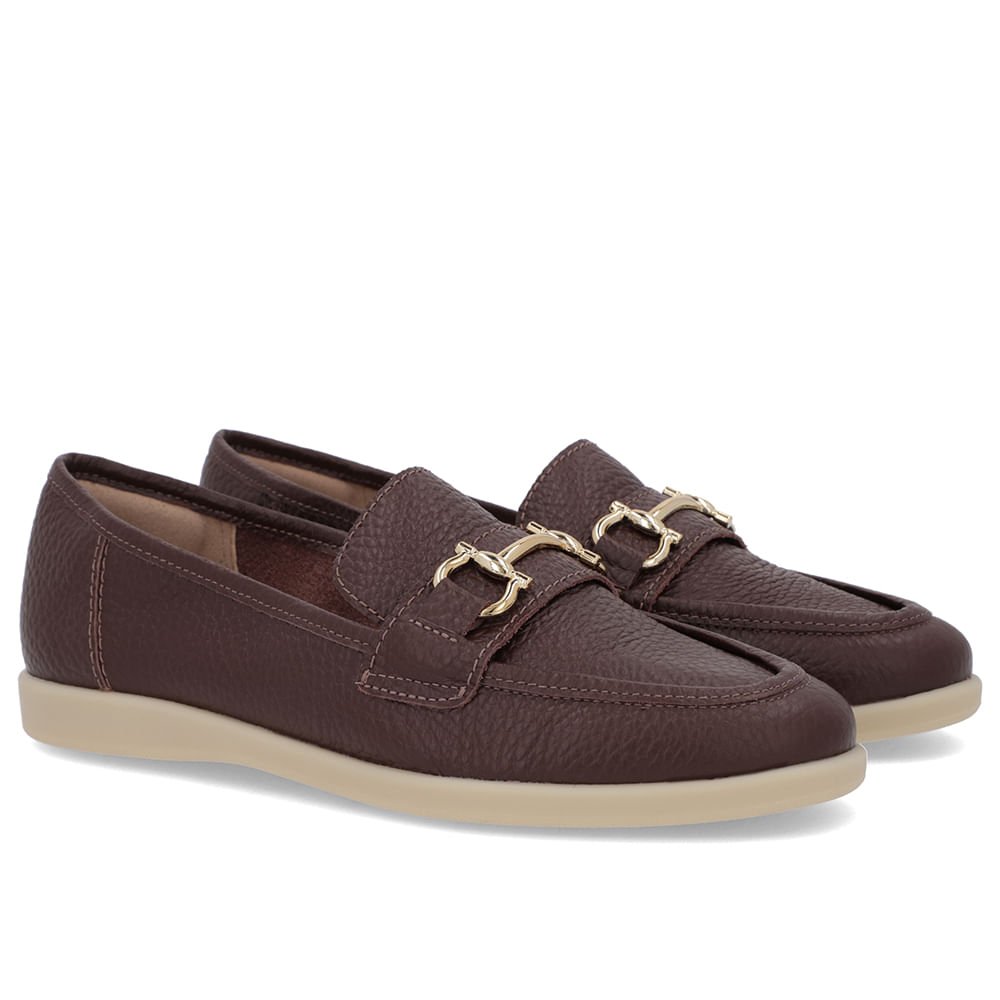 Loafer Urbano Marrom Couro Bridão Marrom 2