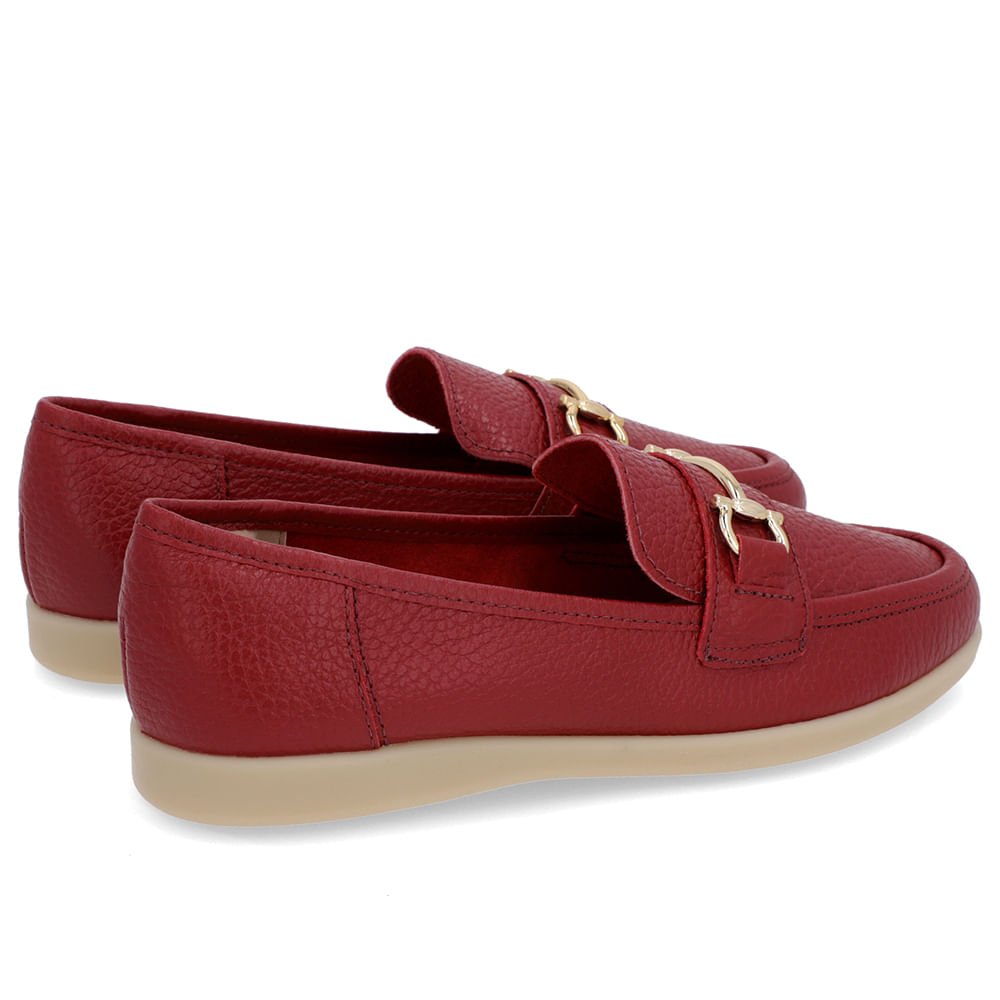 Loafer Urbano Vermelho Couro Bridão Vermelho 2